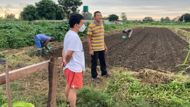 Chinese farmers and their employees in Lusaka province, Zambia